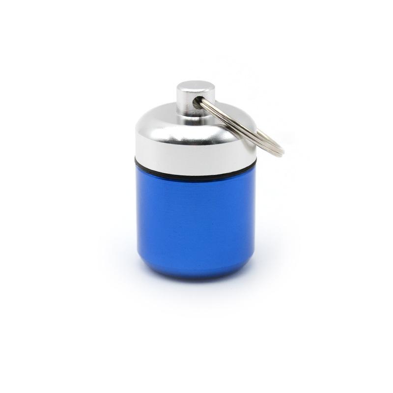 

Compact Aluminum Cylinder Earplug Holder with Keychain and Mini Storage