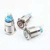 12/16/19/22MM Waterproof Metal Push Button Switch LED Light Momentary Latching Car Engine Power Switch 5V 12V 24V 220V Red Blue