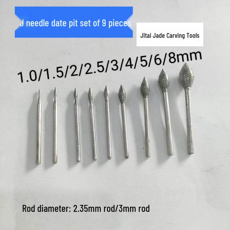 Diamond Jade Carving Tool Set: Polishing & Grinding Needles for Stone