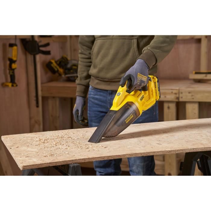 Kabelloser Handstaubsauger - 18V - STANLEY FATMAX - SFMCVH001B-XJ - Beutellos - Ohne Akku