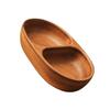 Wood Divided Servings Tray Dinner Platters Round Candy Tray Fruit Plate for Party Dishes Snacks Dried Fruit Easy To Use