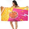Basketball Beach Towel, Basketball Beach Towels for Children Bath Towels Towel Bathroom Large Sports Sand Towel for Soccer Fans