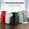 Homlly Rutto Insulated Double Walled Carafe Thermal Flask With Wood Handle (1L)