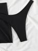 Triangle Tie Sexy High Waist Split Three-Piece Bikini Swimsuit for Women