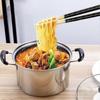 Silver Stainless Steel Cooking Pot for Soup 4Pcs Multipurpose Heat Resistant Set