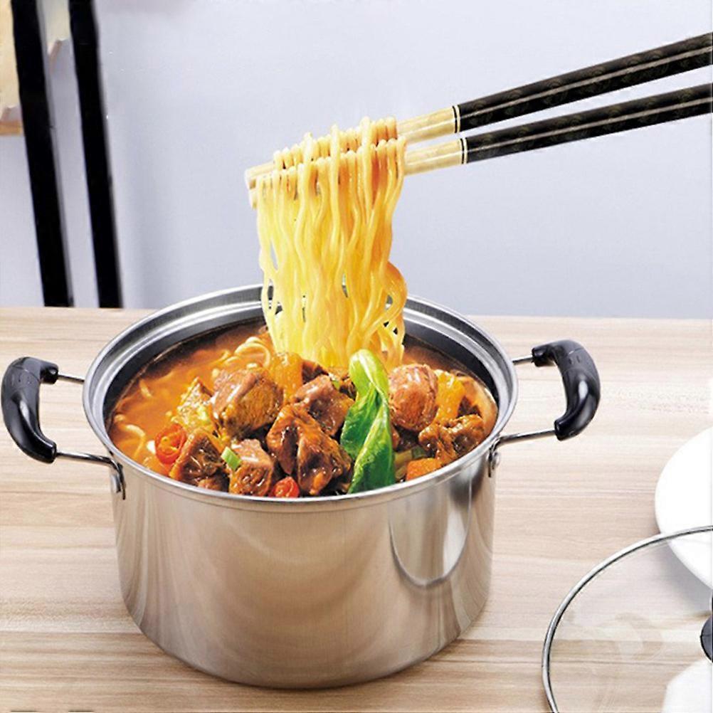 Silver Stainless Steel Cooking Pot for Soup 4Pcs Multipurpose Heat Resistant Set