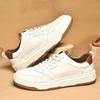 Fashion White Men's Sneakers New Trend Casual Shoes For Men Genuine Leather Male Skate Footwear Fashion Vulcanize Shoes Versatile Flats