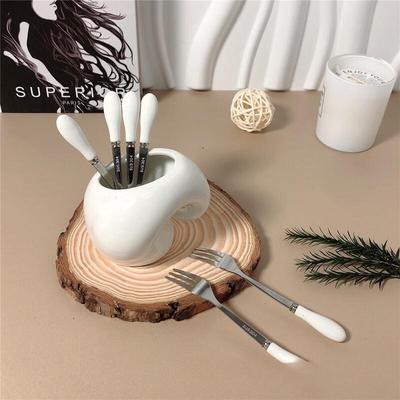 Ceramic Fruit and Dessert Forks Set