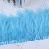 1Meter Colorful Turkey Marabou Feathers Trim Ribbon 10-15cm for Wedding Clothing Party Dress DecorationSewing Plumes