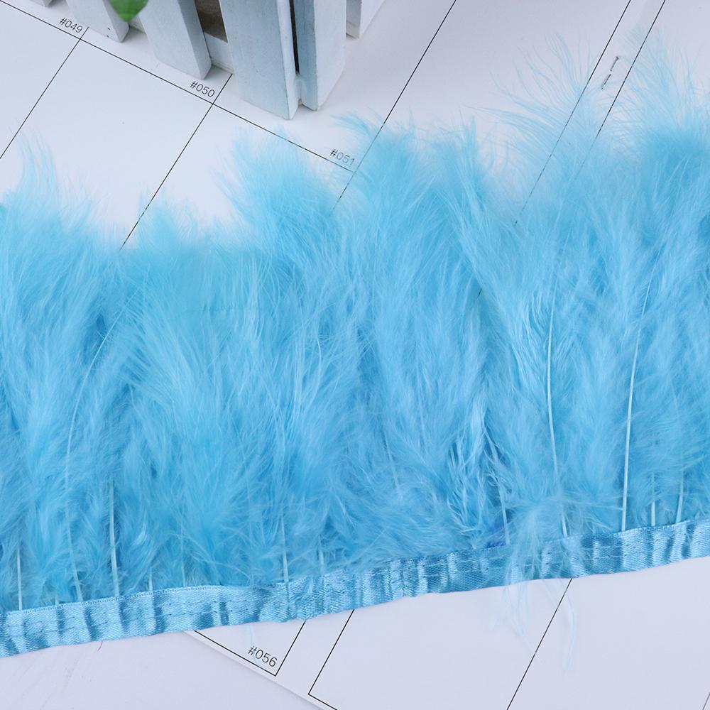 1Meter Colorful Turkey Marabou Feathers Trim Ribbon 10-15cm for Wedding Clothing Party Dress DecorationSewing Plumes