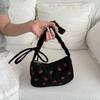 Fashionable Corduroy Crossbody Bag 2024 Summer Trendy Shoulder Bag With Strawberry Pattern