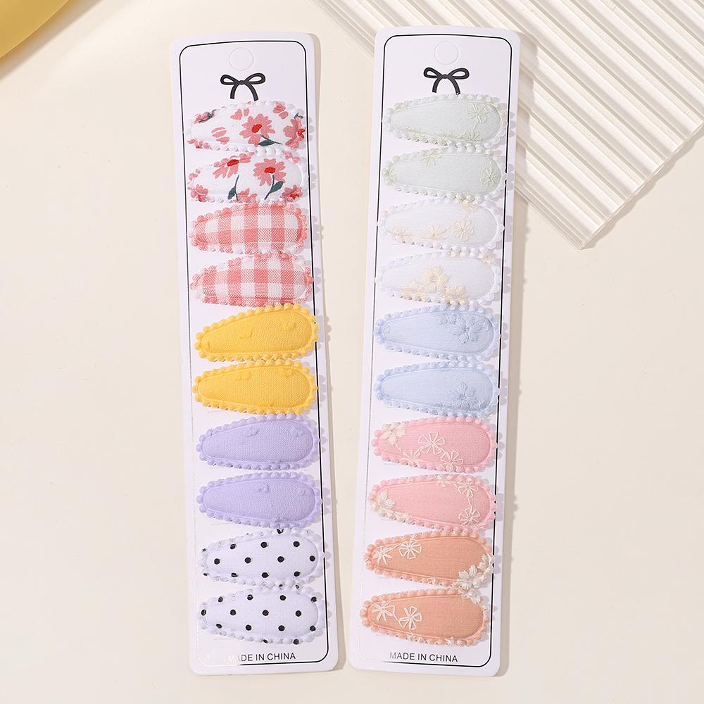 20pcs/lot mini hair BB clips for girl lovely printing cotton hairpins handmade hair bangs hairgripes children cute headwear