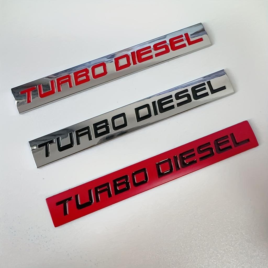 3d Chrome Metal Rear Trunk Car Badge Logo Turbo Diesel Emblem Sticker Body Decal Adhesive Stickers Accessories
