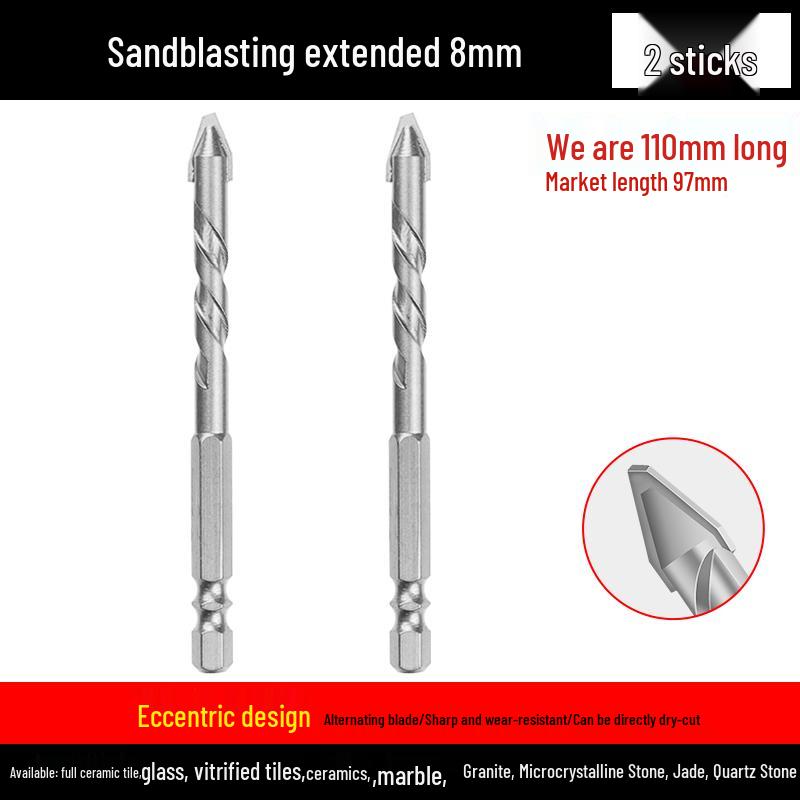 Eccentric Tilting Drill Bit for Marble and Concrete