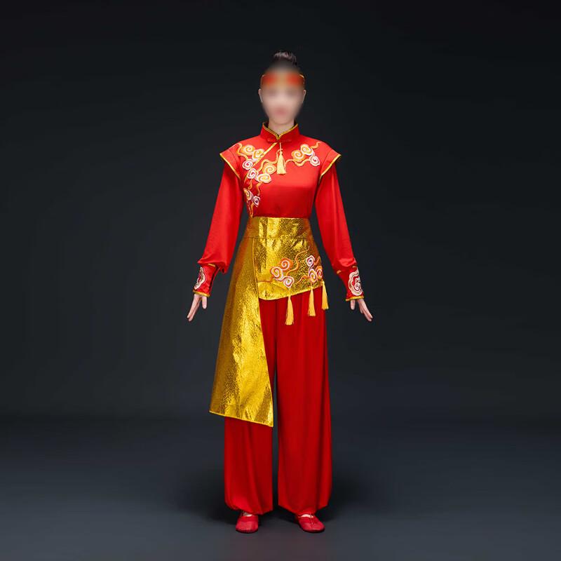 

Bingqiku Chinese Folk Drumming Dance Costume S