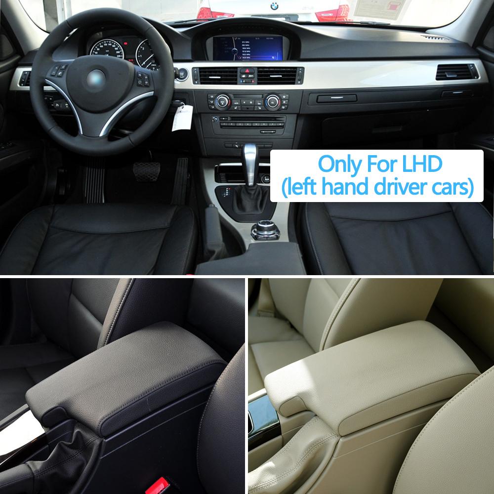 LHD Úložný box středové konzole Pouzdro na loketní opěrku Ochranný kryt Lišta Pro BMW řady 3 E90 E91 E92 E93 318 320 325 328 2004-2012
