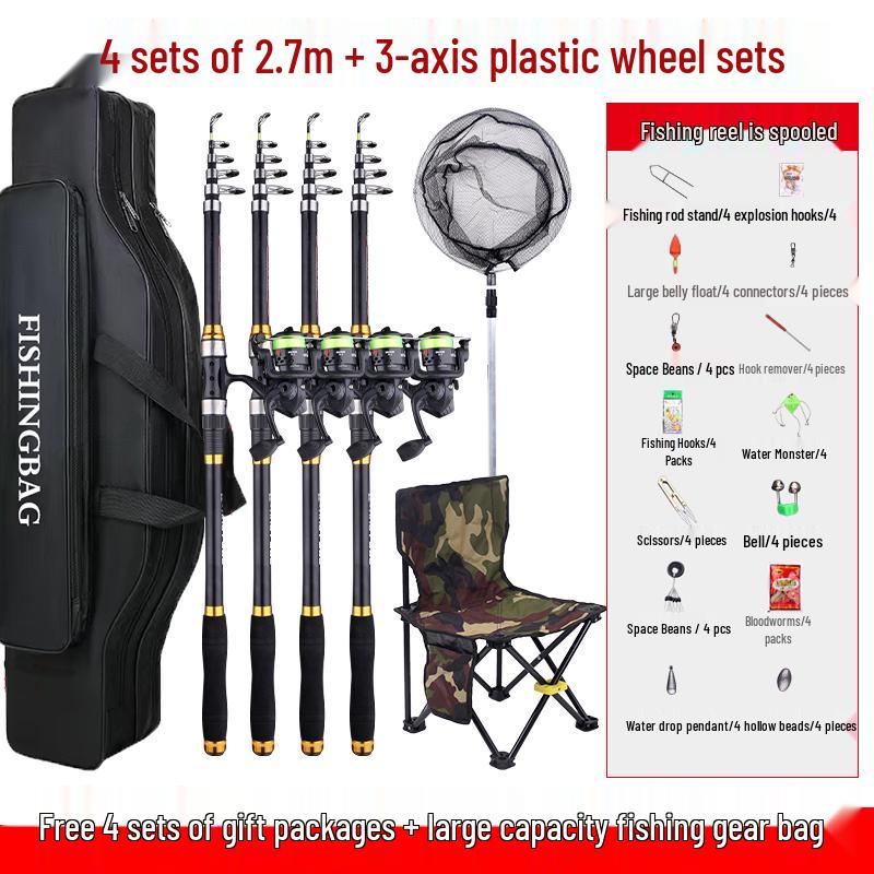 Meeresruten-Kombination: Kaufe eins, erhalte drei Angelruten & Ausrüstung für weite Würfe