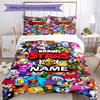 3pcs Custom Name Brawl Stars Bedding Set Duvet Cover Closure Includes 1 Duvet Cover & 2 Pillowcases, Soft and Comfortable for All Seasons.