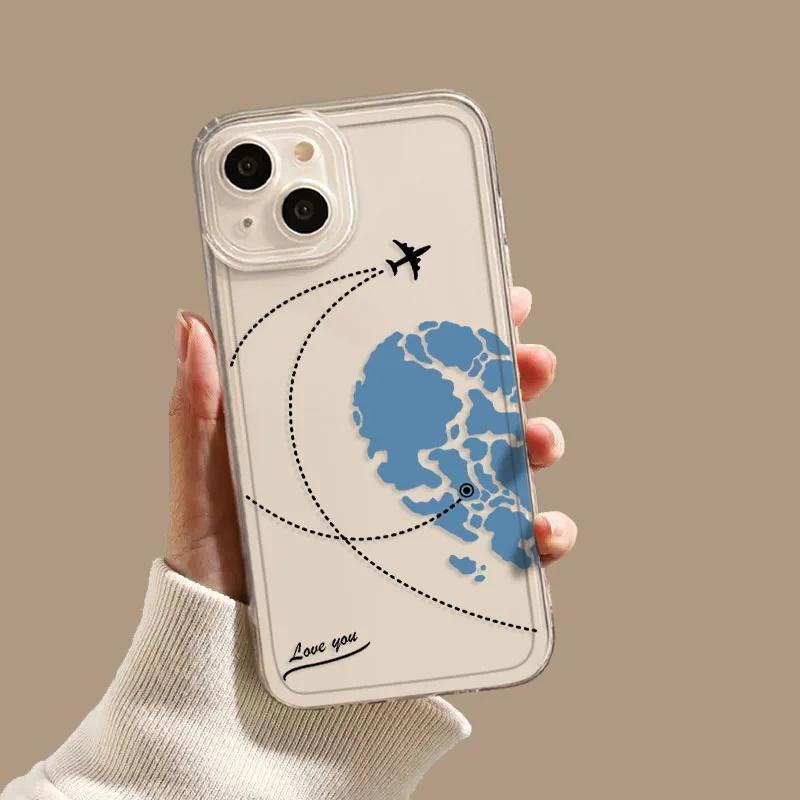 Airplane Love Heart Case For Infinix Note 40 Pro Zero 30 4G Hot 30i 40i Smart 8 Tecno Spark 10 20 Pro Cover Soft Silicone Funda