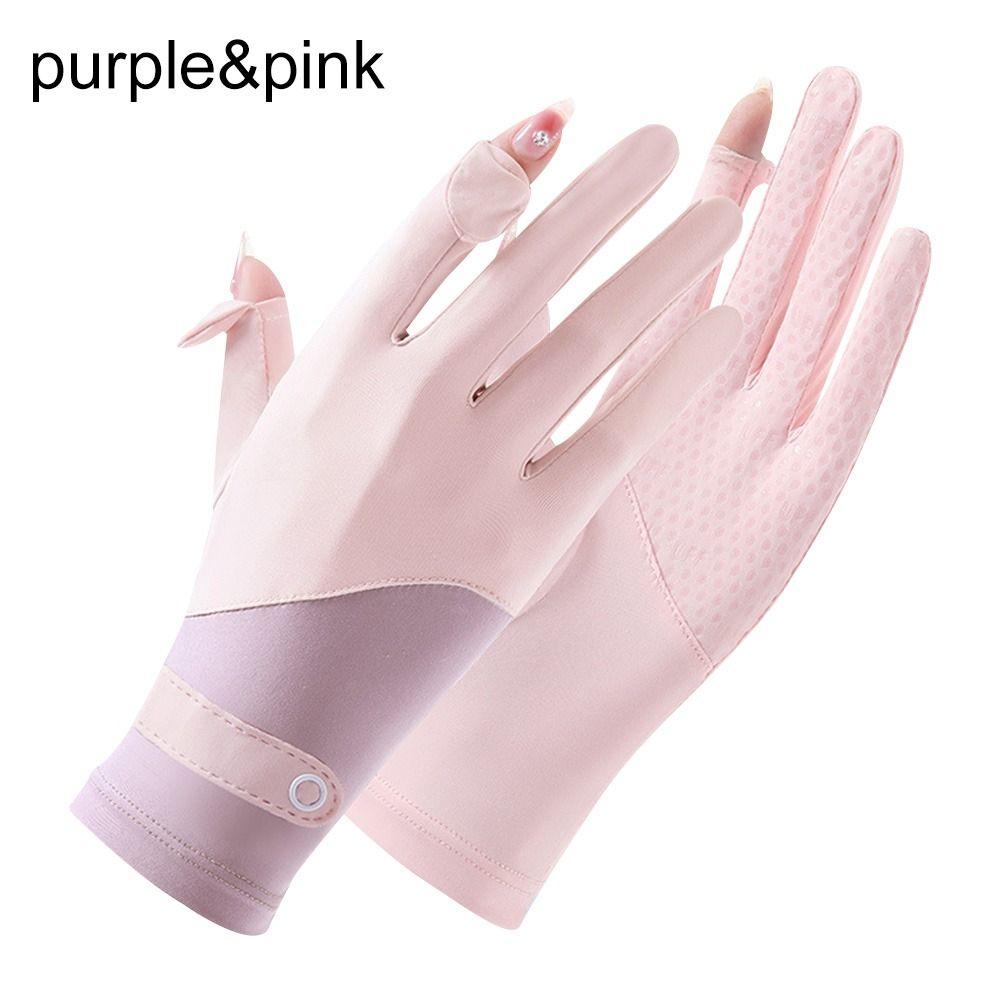 Non Slip Touch Screen Anti-UV Women Gloves Ice Silk Gloves Sunscreen Gloves Mittens
