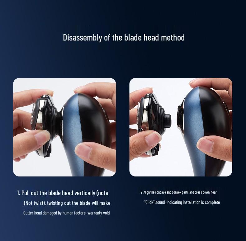 2025 Triple-Head USB Rechargeable Washable Shaver with Flip-Top & Large Capacity Battery