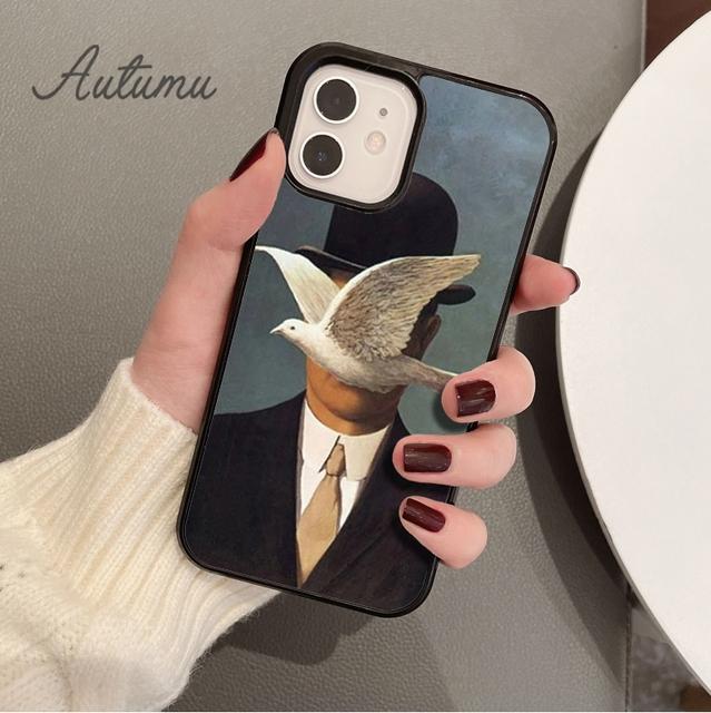 Rene Magritte Phone Case for iPhone 11 12 13 14 Pro Max mini X XR XS SE 2020 5 6S 7 8 Plus Samsung Galaxy S21 S22 Cover shell