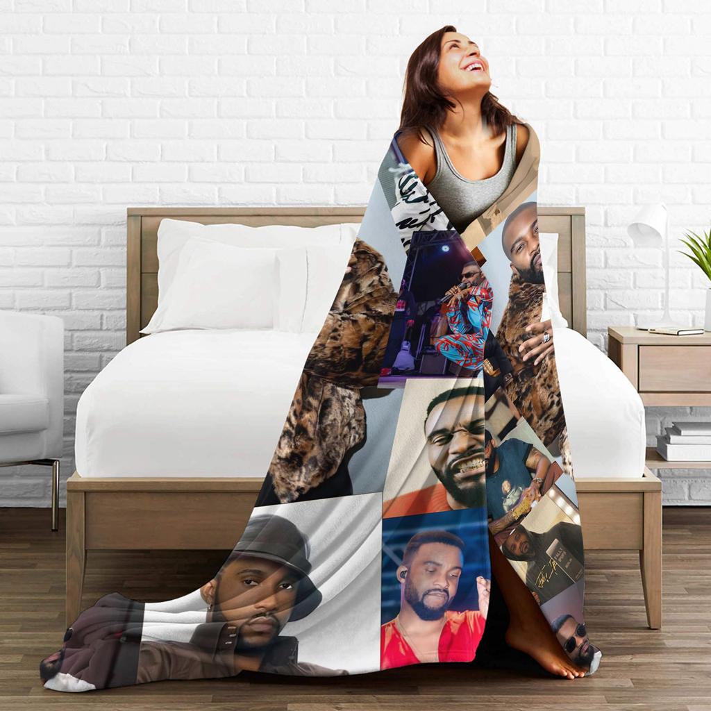 Fally Ipupa Congolese Singer Super Soft Blanket Kids Plush Throw Blanket Print Living Room Flannel Bedspread Sofa Bed Cover