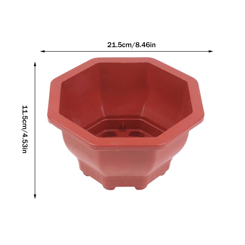 1Pc Hexagonal Plastic Flowerpot Reusable Bonsai Special Green Plant Classical Indoor Garden Decor Succulent Plants Planting
