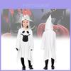 Bílý kostým Ducha pro děti s elegantními rukavicemi, ideální pro halloweenské oslavy