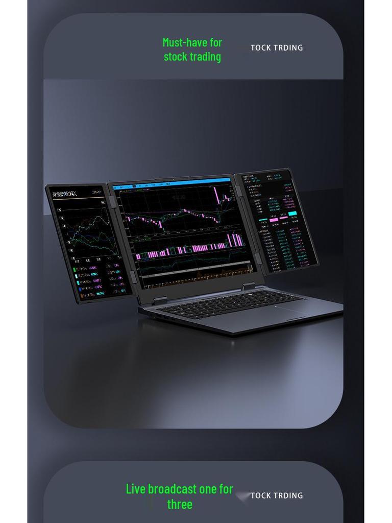 Three-Screen Foldable Laptop for Stock Trading, Business & Office - Core i7-1260P