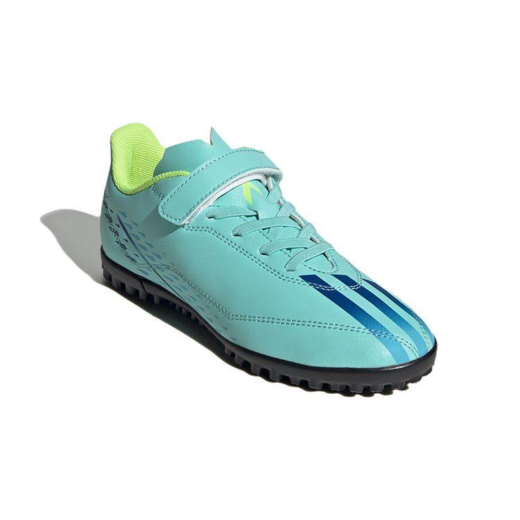 adidas X Speedportal .4 H/L TF Rutschfest Abriebfest Niedrig geschnitten Kinder Fußballschuhe Blau Gelb Kinder GW8500