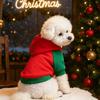 Winter and Autumn Season Christmas Color Dog Sweatshirt Pet Clothing Graphic Multi-color Pullover with Sleeves Cat Coat
