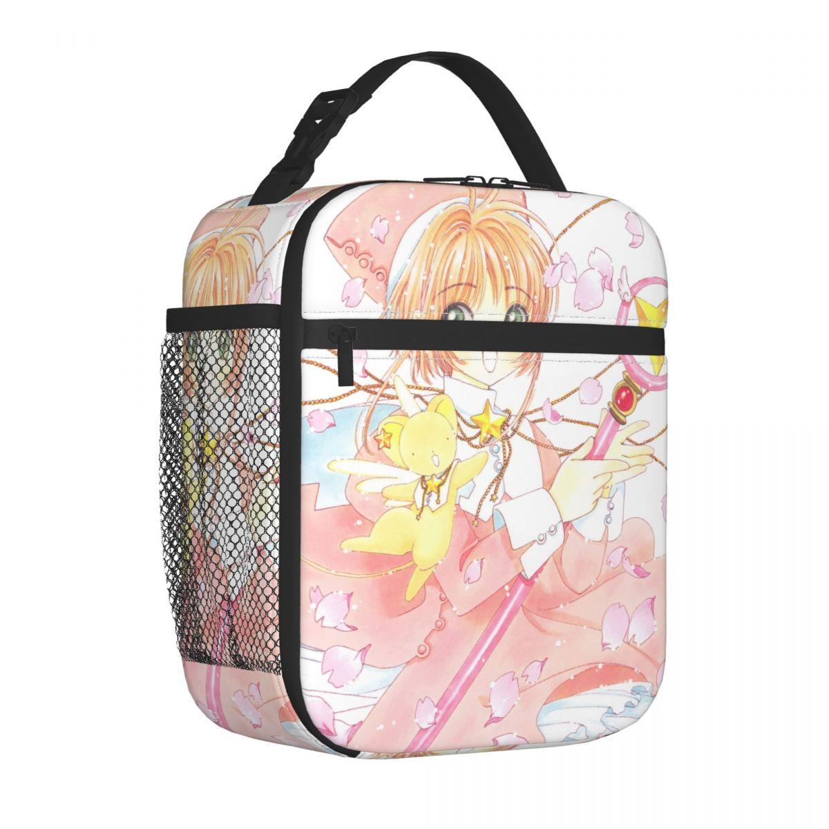 Insulated Lunch Bag Anime Cardcaptor Sakura Product Food Box Y2K Thermal Cooler Lunch Box For School One Size