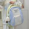 Schoolbag Schoolbag College Student Japanese Junior High School Backpack College Style Ins Niche High School Contrasting Colors Cute Female Simple