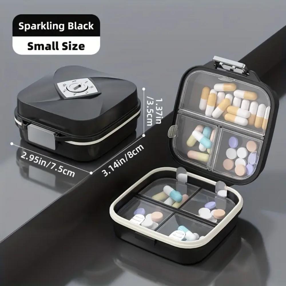 Portable medicine box, travel with you for seven days a week, medicine box, pill box, double-layer seven grid moisture-proof