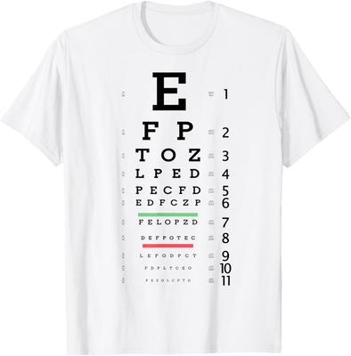 Optometrist Snellen Eye Chart Optotype Optometry Eye Doctor T-Shirt ON TREND Unisex T-Shirt