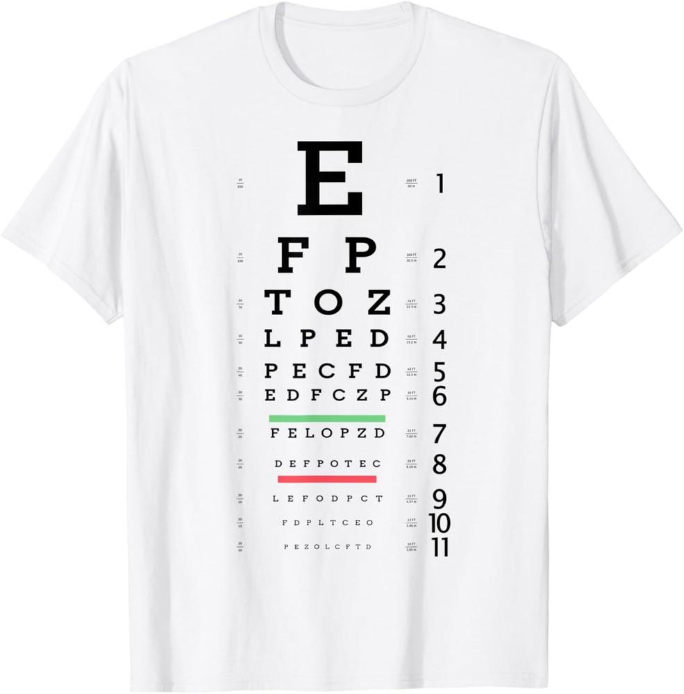 Optometrist Snellen Eye chart Optotype Optometry Eye Doctor T-Shirt ON TREND Unisex T-Shirt M