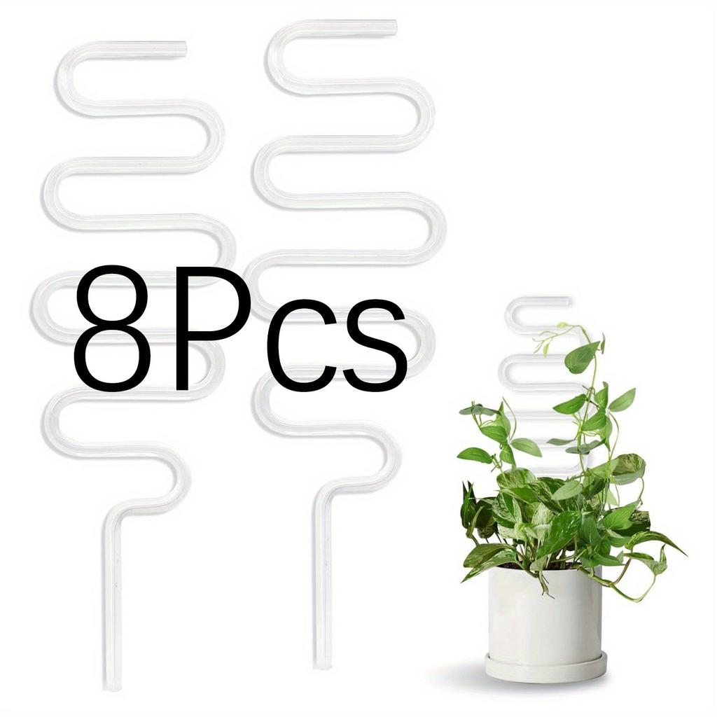 Curved acrylic plant climbing frame, transparent and durable, suitable for indoor vines and flower pots support