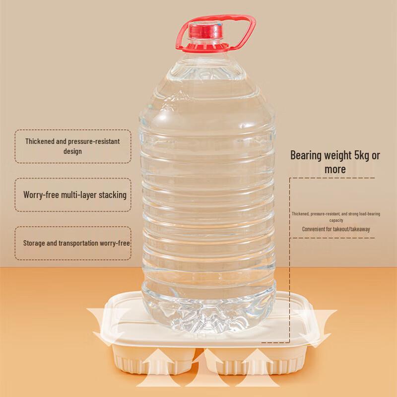 Nedbrytbar engångslunchlåda med fyra fack