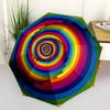 1pc Rainbow Spiral Automatic Open/Close Umbrella, Windproof, Folding Compact Umbrella with Lightweight Design for Women/Men057