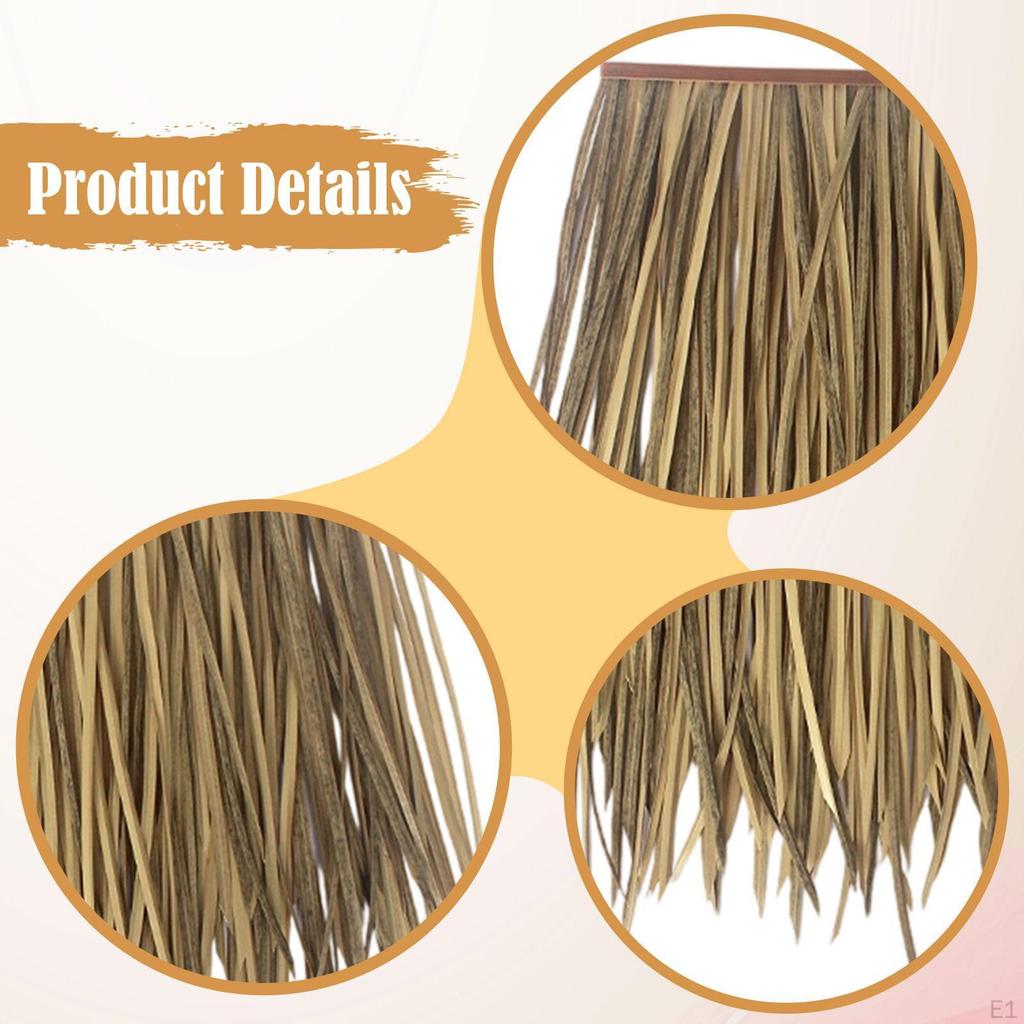 Roof Thatch Roofing Panel DIY Easy to Use Palm Roll Grass Skirting for Gardens Fence