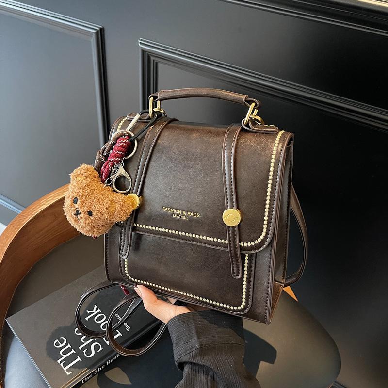 Design sense niche bag women's casual backpack handbag retro going out backpack