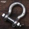 Galvanized High-Strength D-Ring Bow Shackle with Lifting Snap Hook & External Nut