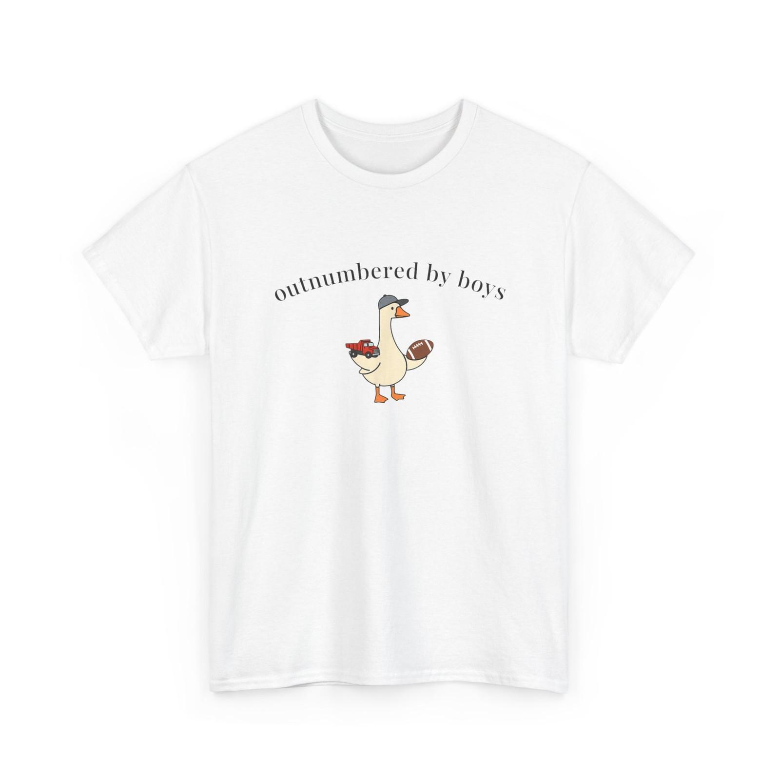 Outnumbered By Boys Shirt, Funny Mom Goose Family Life Shirt L