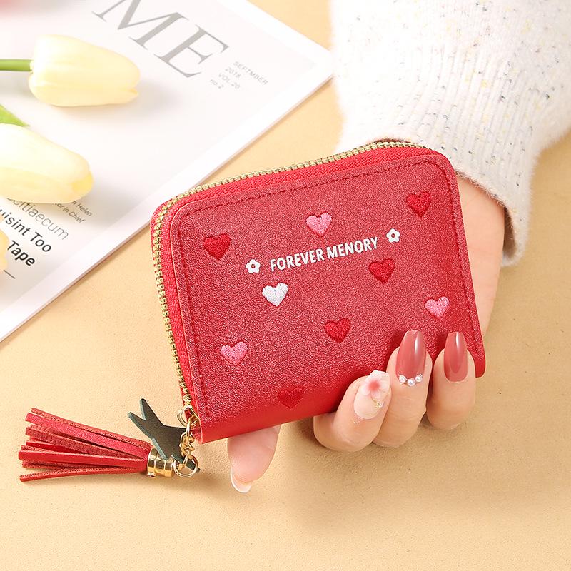 Women's Short Zipper Card Holder & Coin Purse - Japanese & Korean Style Multifunctional Leather Wallet