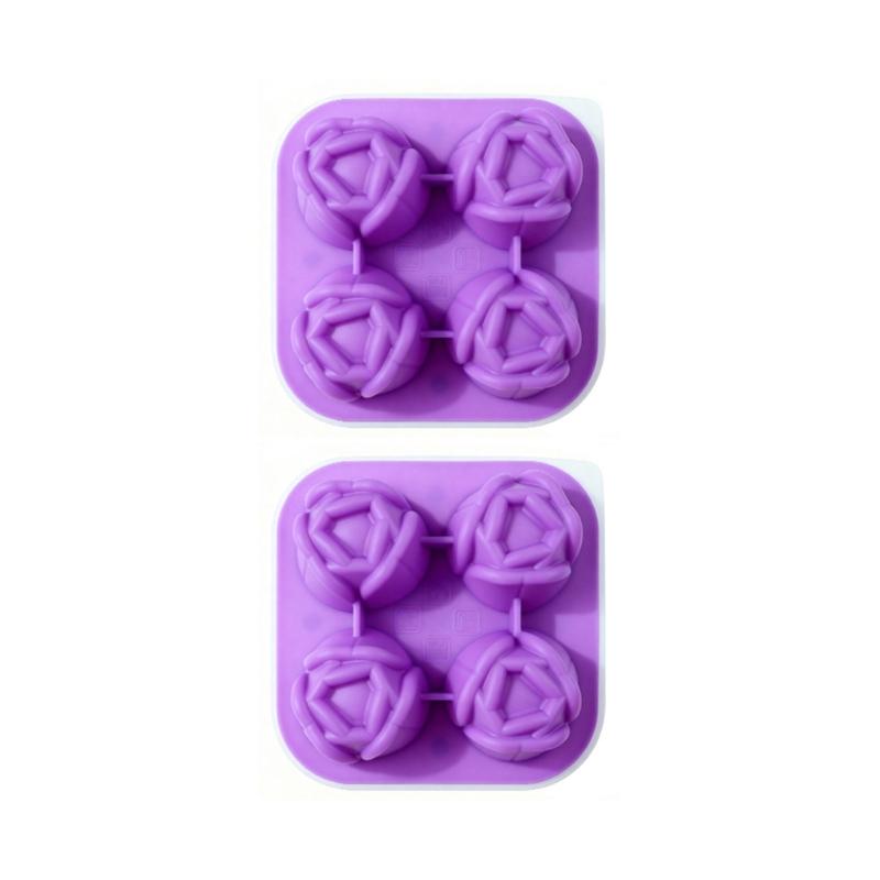 Multifunctional Silicones Molds for Ice Cubes with Tulips Flower Pattern for Home Parties and DIY Projects