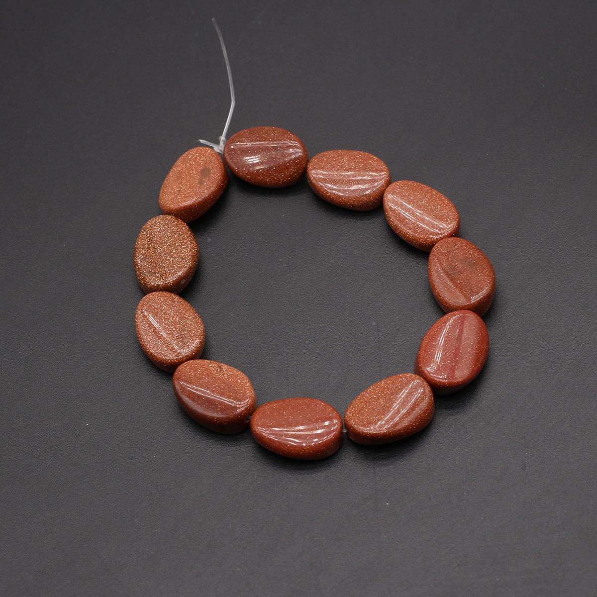 

Изоляционные бусины из натурального камня, прозрачный кристалл/опал/унакит, овальные спиральные бусины для изготовления ювелирных изделий, ожерелье, браслет, серьги, аксессуары Gold Sand/18x12mm