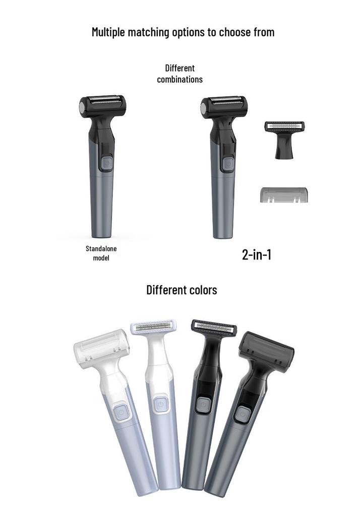 Men's Full Body Washable Electric Razor: Multi-Functional, Portable Hair Trimmer for Private Areas
