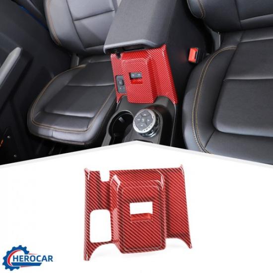 

Car Window Control Switch Button Trim Cover Panel For Bronco +2DR Red Carbon