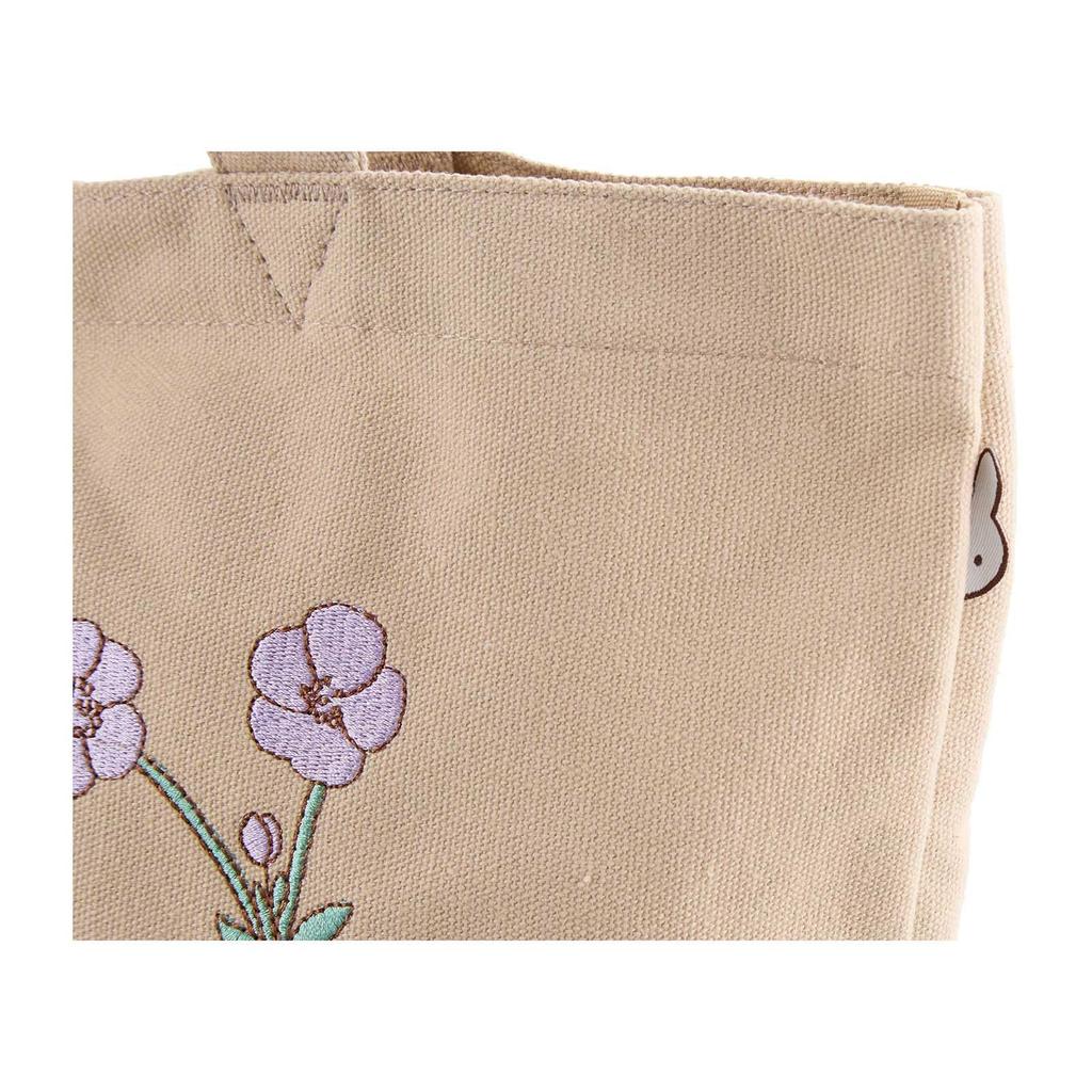 Hapitas Miffy Tote Bag 6009P Miffy B279 Embroidered Natural Flower Wreath
